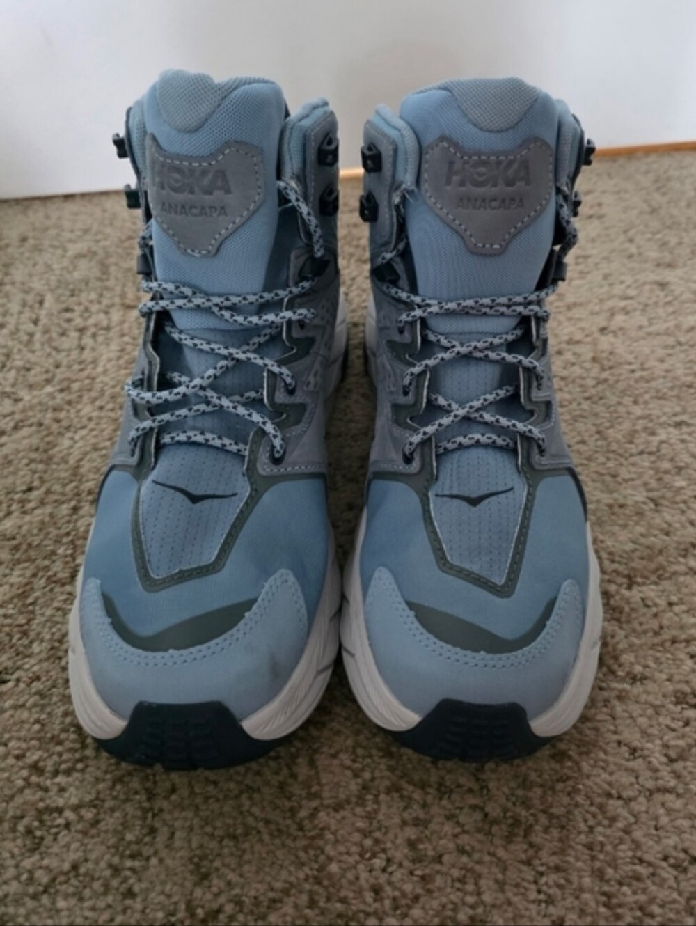 Hoka Light Blue Anacapa Mid Hiking Shoe NEW